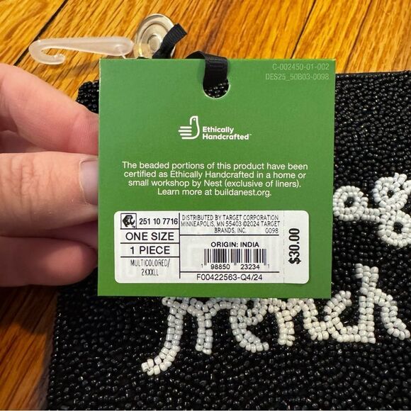 Kate Spade for Target Champage & French Fries Beaded Pouch